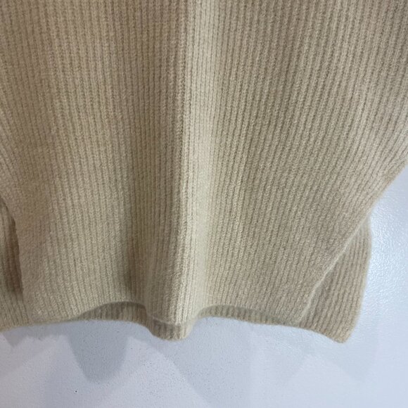 Et Clet Oatmeal Chunky V Neck High Low Knit Sweater Vest Size M NWT Retail $200 - Picture 5 of 7